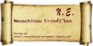 Neuschloss Erzsébet névjegykártya